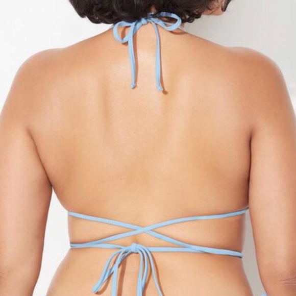 NWT Swimsuits for All Reversible Crisscross Triangle Bikini Top Mocha | 1XL - Picture 7 of 9